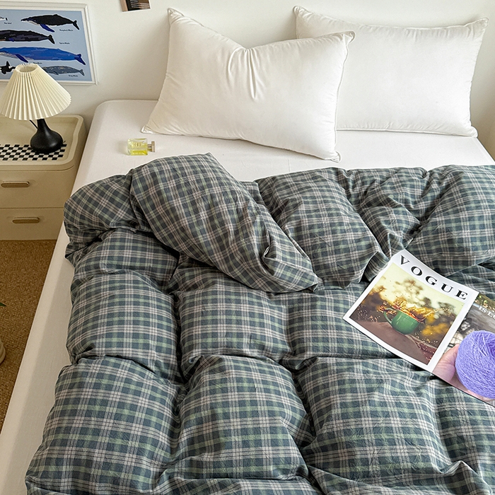 91家纺网 家纺一手货源 找家纺 大柏树 2026新款全棉纯棉水洗棉单被套单品被套被套单件 维尼蓝