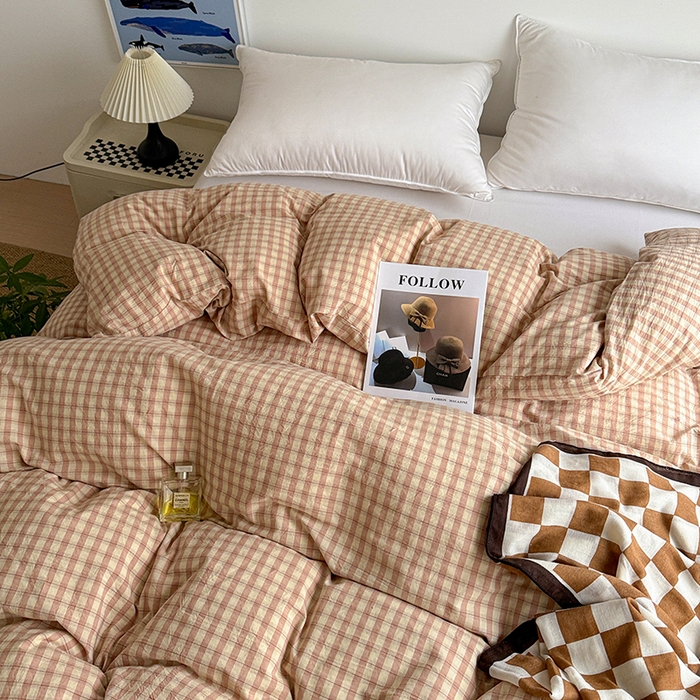 91家纺网 家纺一手货源 找家纺 大柏树 2026新款全棉纯棉水洗棉单被套单品被套被套单件 朵拉粉