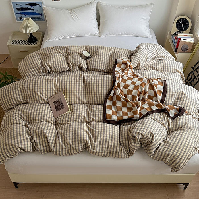 大柏树 2026新款全棉纯棉水洗棉单被套单品被套被套单件 朵拉灰