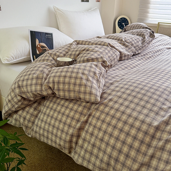 91家纺网 家纺一手货源 找家纺 大柏树 2026新款全棉纯棉水洗棉单被套单品被套被套单件 浣花灰