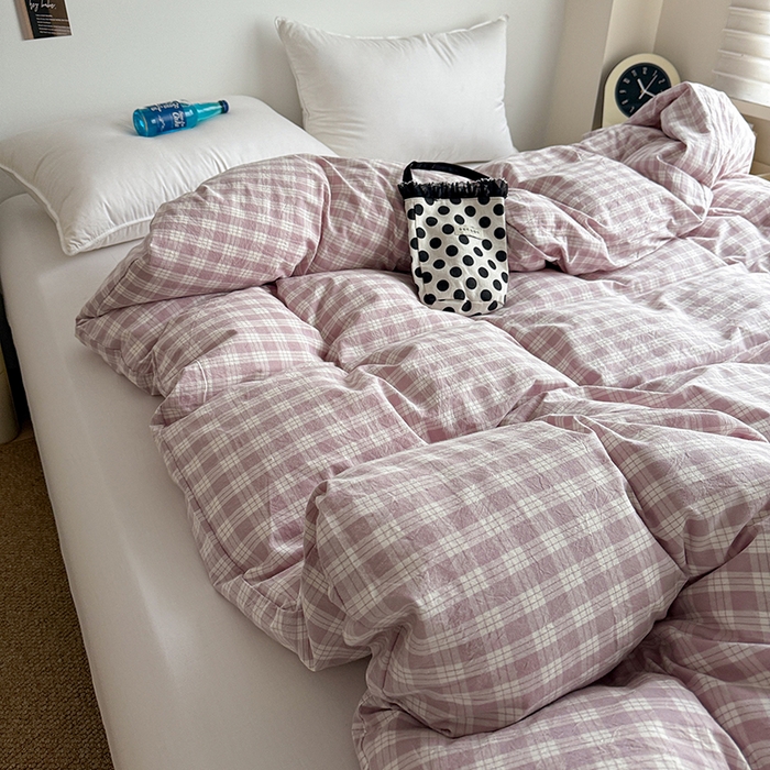 91家纺网 家纺一手货源 找家纺 大柏树 2026新款全棉纯棉水洗棉单被套单品被套被套单件 奶油紫