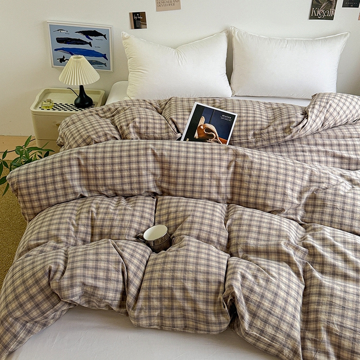 91家纺网 家纺一手货源 找家纺 大柏树 2026新款全棉纯棉水洗棉单被套单品被套被套单件 浣花灰