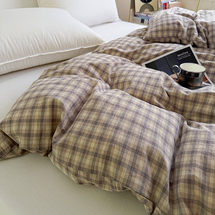 91家纺网 家纺一手货源 找家纺 大柏树 2026新款全棉纯棉水洗棉单被套单品被套被套单件 浣花灰