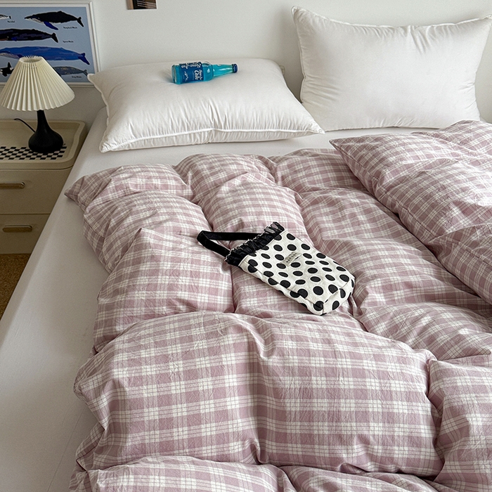 91家纺网 家纺一手货源 找家纺 大柏树 2026新款全棉纯棉水洗棉单被套单品被套被套单件 奶油紫