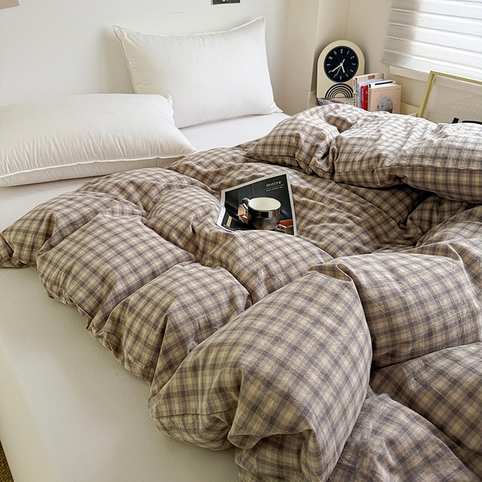 91家纺网 家纺一手货源 找家纺 大柏树 2026新款全棉纯棉水洗棉单被套单品被套被套单件 浣花灰