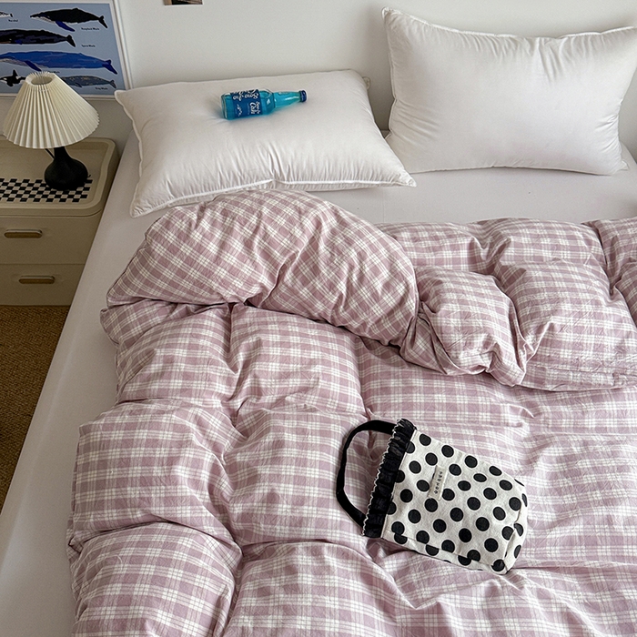 91家纺网 家纺一手货源 找家纺 大柏树 2026新款全棉纯棉水洗棉单被套单品被套被套单件 奶油紫