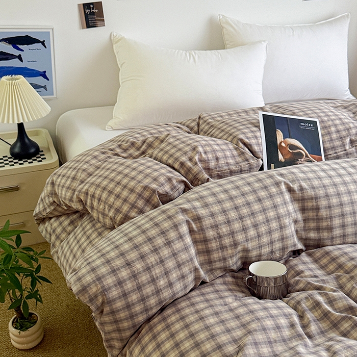 91家纺网 家纺一手货源 找家纺 大柏树 2026新款全棉纯棉水洗棉单被套单品被套被套单件 浣花灰