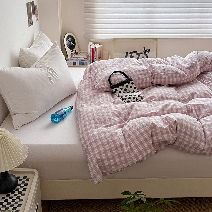 91家纺网 家纺一手货源 找家纺 大柏树 2026新款全棉纯棉水洗棉单被套单品被套被套单件 奶油紫