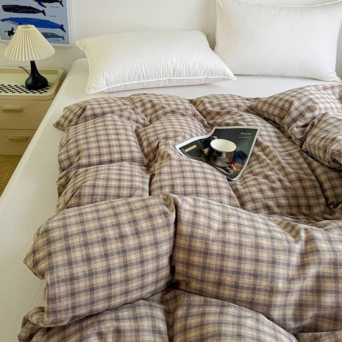 91家纺网 家纺一手货源 找家纺 大柏树 2026新款全棉纯棉水洗棉单被套单品被套被套单件 浣花灰