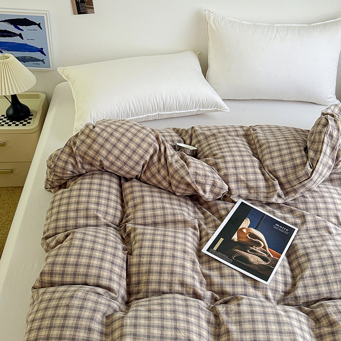 91家纺网 家纺一手货源 找家纺 大柏树 2026新款全棉纯棉水洗棉单被套单品被套被套单件 浣花灰