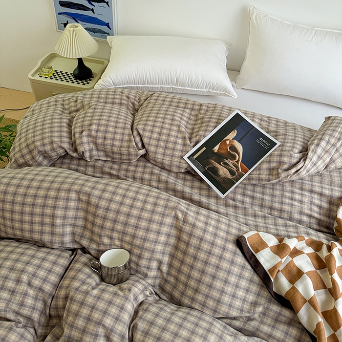 91家纺网 家纺一手货源 找家纺 大柏树 2026新款全棉纯棉水洗棉单被套单品被套被套单件 浣花灰