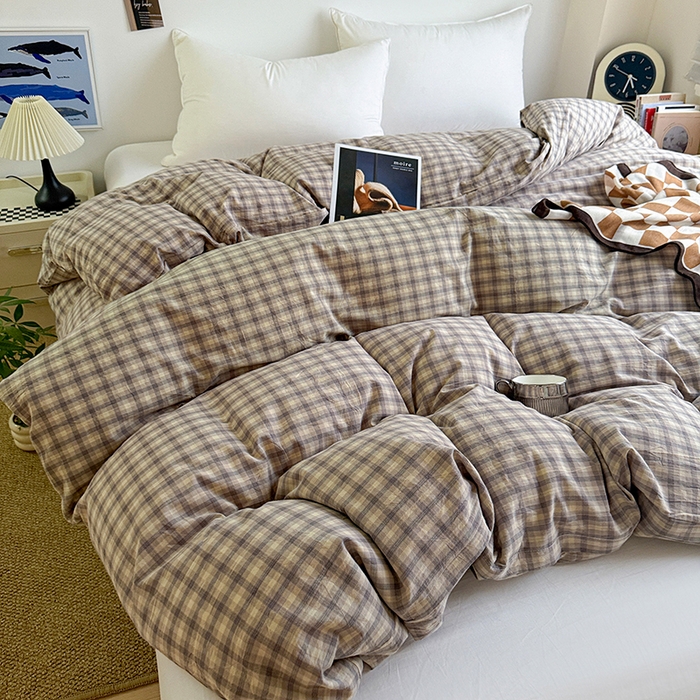 91家纺网 家纺一手货源 找家纺 大柏树 2026新款全棉纯棉水洗棉单被套单品被套被套单件 浣花灰