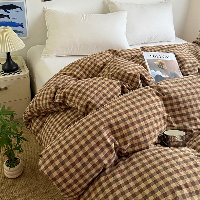 91家纺网 家纺一手货源 找家纺 大柏树 2026新款全棉纯棉水洗棉单被套单品被套被套单件 巴恩咖