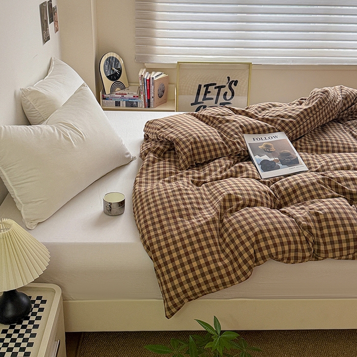 91家纺网 家纺一手货源 找家纺 大柏树 2026新款全棉纯棉水洗棉单被套单品被套被套单件 巴恩咖