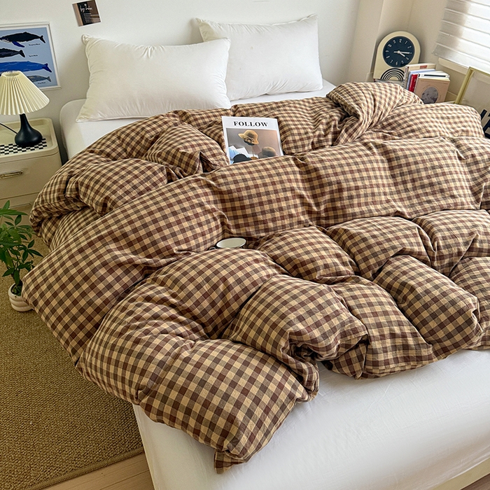 91家纺网 家纺一手货源 找家纺 大柏树 2026新款全棉纯棉水洗棉单被套单品被套被套单件 巴恩咖