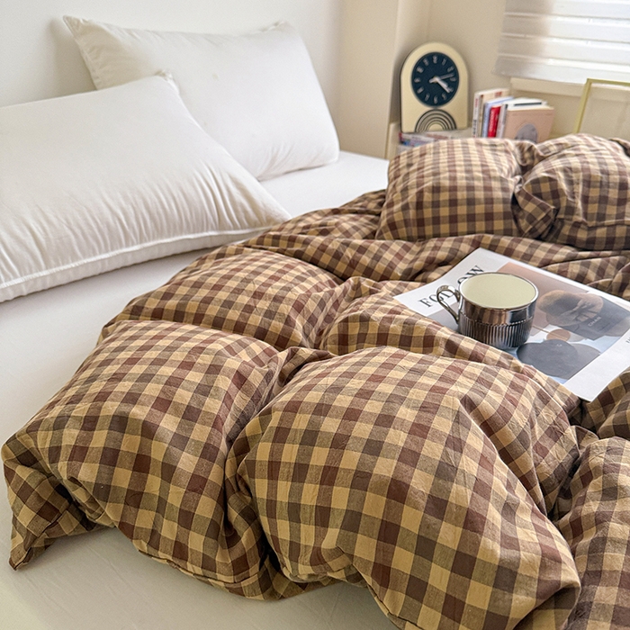 91家纺网 家纺一手货源 找家纺 大柏树 2026新款全棉纯棉水洗棉单被套单品被套被套单件 巴恩咖