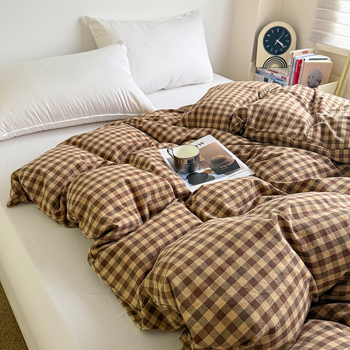 91家纺网 家纺一手货源 找家纺 大柏树 2026新款全棉纯棉水洗棉单被套单品被套被套单件 巴恩咖