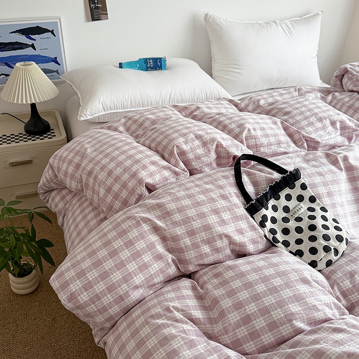 91家纺网 家纺一手货源 找家纺 大柏树 2026新款全棉纯棉水洗棉单被套单品被套被套单件 奶油紫