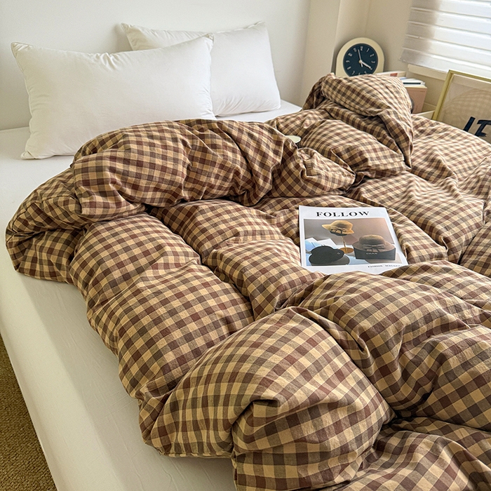 91家纺网 家纺一手货源 找家纺 大柏树 2026新款全棉纯棉水洗棉单被套单品被套被套单件 巴恩咖