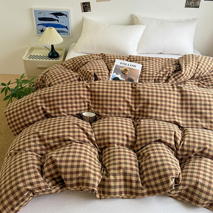 91家纺网 家纺一手货源 找家纺 大柏树 2026新款全棉纯棉水洗棉单被套单品被套被套单件 巴恩咖