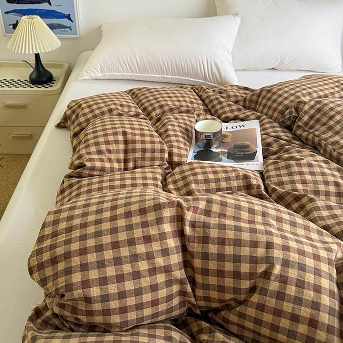 91家纺网 家纺一手货源 找家纺 大柏树 2026新款全棉纯棉水洗棉单被套单品被套被套单件 巴恩咖