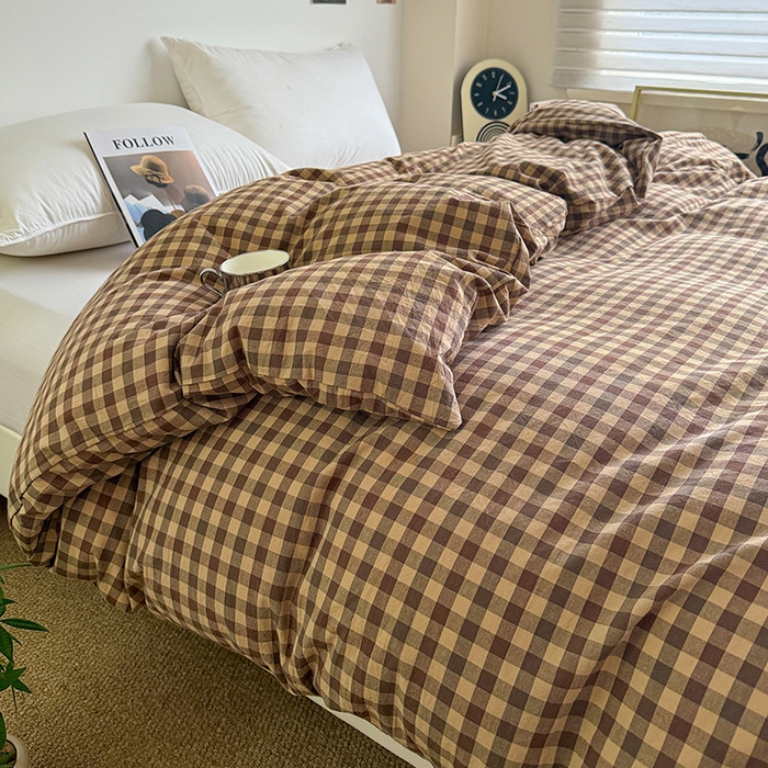 91家纺网 家纺一手货源 找家纺 大柏树 2026新款全棉纯棉水洗棉单被套单品被套被套单件 巴恩咖