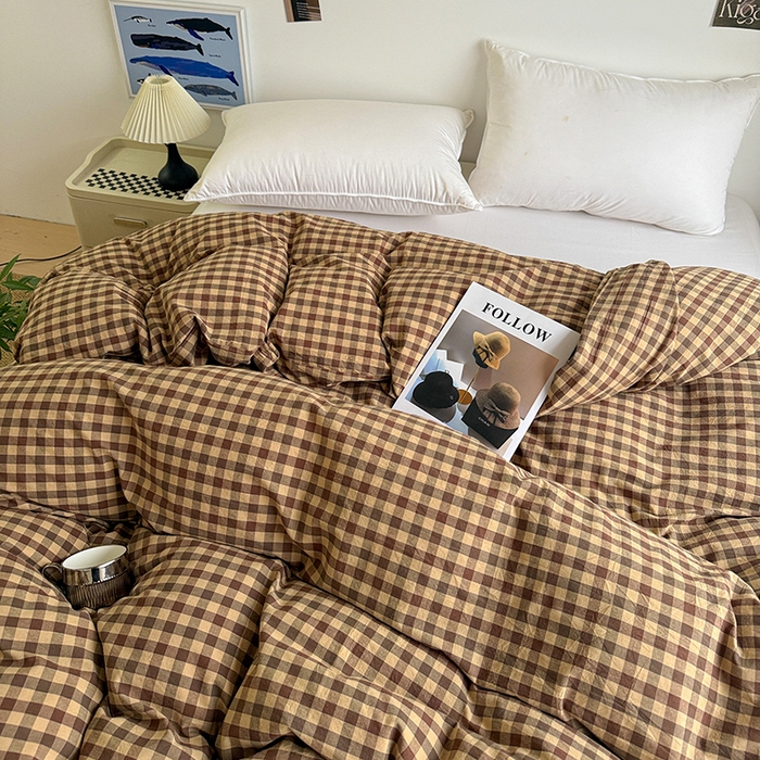 91家纺网 家纺一手货源 找家纺 大柏树 2026新款全棉纯棉水洗棉单被套单品被套被套单件 巴恩咖