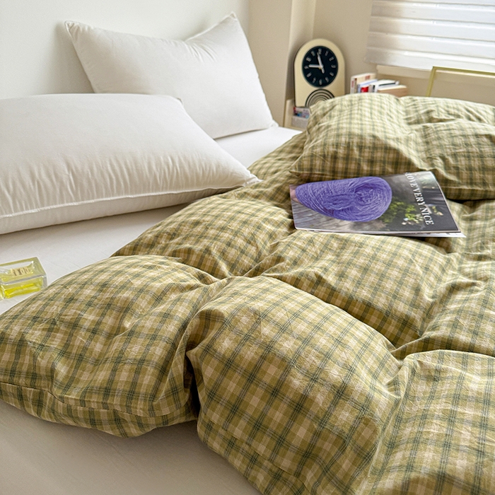 91家纺网 家纺一手货源 找家纺 大柏树 2026新款全棉纯棉水洗棉单被套单品被套被套单件 浣花绿