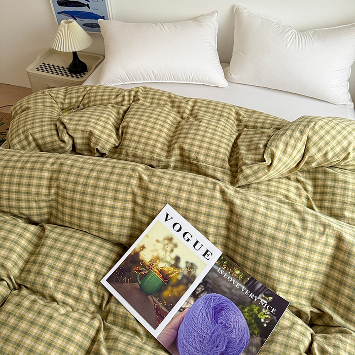 91家纺网 家纺一手货源 找家纺 大柏树 2026新款全棉纯棉水洗棉单被套单品被套被套单件 浣花绿