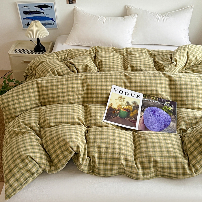 91家纺网 家纺一手货源 找家纺 大柏树 2026新款全棉纯棉水洗棉单被套单品被套被套单件 浣花绿