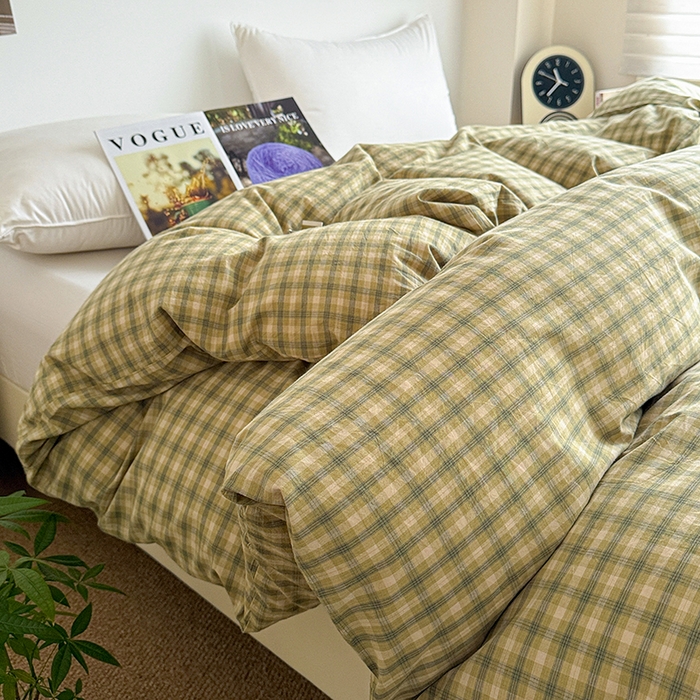 91家纺网 家纺一手货源 找家纺 大柏树 2026新款全棉纯棉水洗棉单被套单品被套被套单件 浣花绿