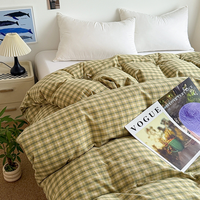 91家纺网 家纺一手货源 找家纺 大柏树 2026新款全棉纯棉水洗棉单被套单品被套被套单件 浣花绿