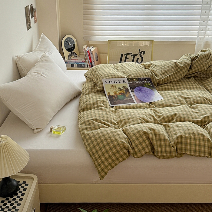 91家纺网 家纺一手货源 找家纺 大柏树 2026新款全棉纯棉水洗棉单被套单品被套被套单件 浣花绿