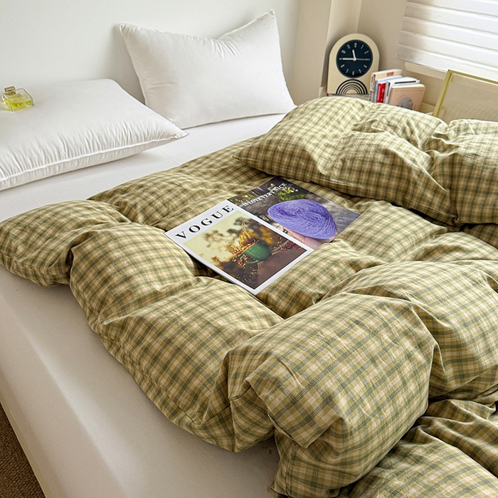 91家纺网 家纺一手货源 找家纺 大柏树 2026新款全棉纯棉水洗棉单被套单品被套被套单件 浣花绿