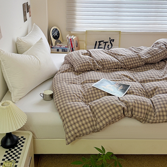 91家纺网 家纺一手货源 找家纺 大柏树 2026新款全棉纯棉水洗棉单被套单品被套被套单件 浣花灰