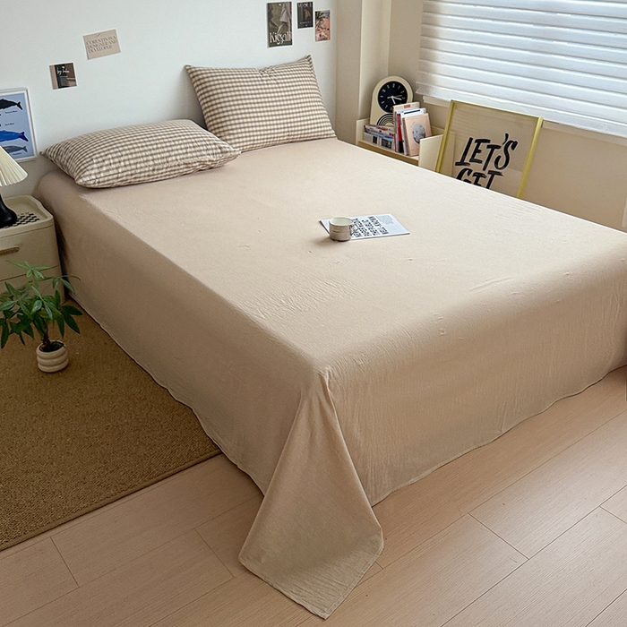 大柏树 2026新款全棉纯棉水洗棉单床单单品床单床单单件 朵拉灰