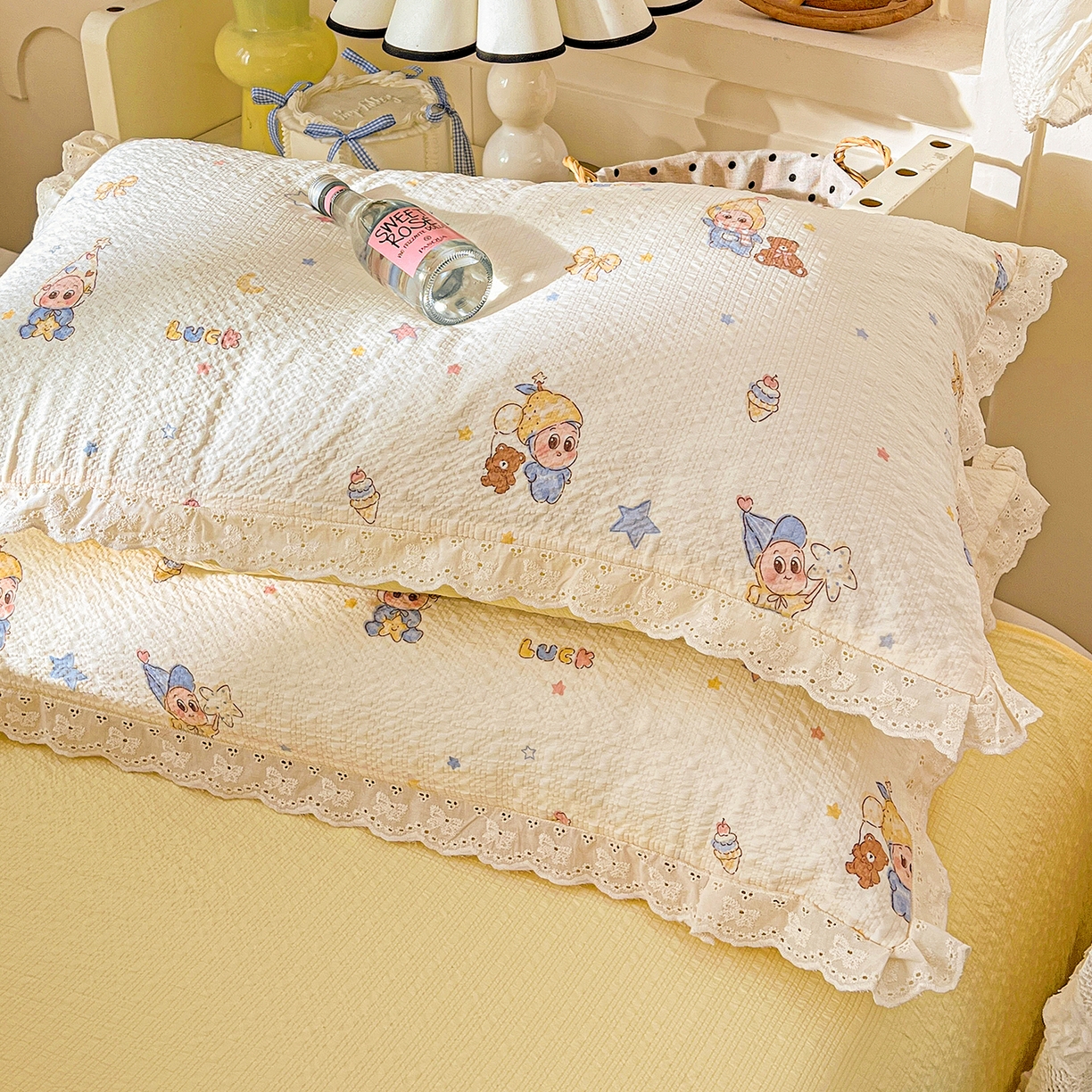 91家纺网 家纺一手货源 找家纺 （总）瑞禾家纺 2026新款泡芙纱花边四件套