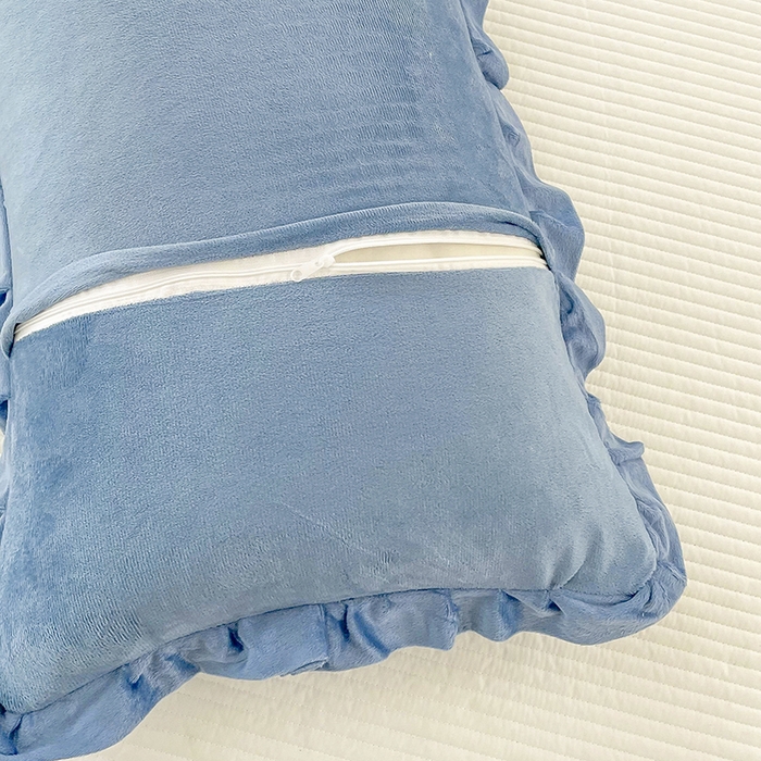 91家纺网 家纺一手货源 找家纺 （总）莉迪娅 2026新款法兰绒花边枕套牛奶绒枕套韩版枕套