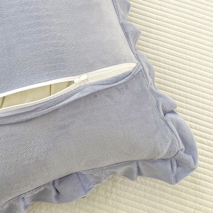 91家纺网 家纺一手货源 找家纺 莉迪娅 2026新款法兰绒花边枕套牛奶绒枕套韩版枕套 爱意浓