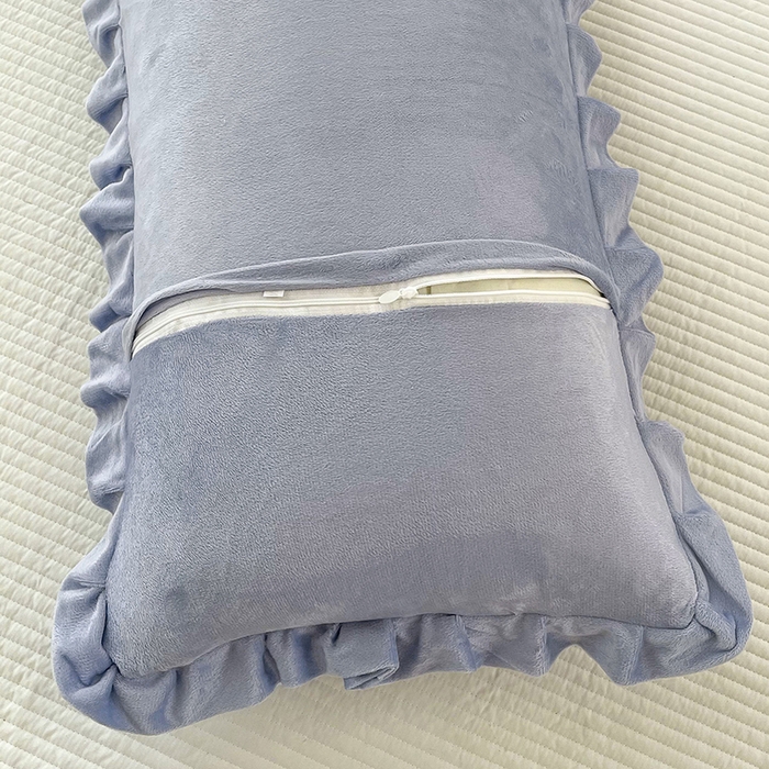 91家纺网 家纺一手货源 找家纺 莉迪娅 2026新款法兰绒花边枕套牛奶绒枕套韩版枕套 玫瑰园