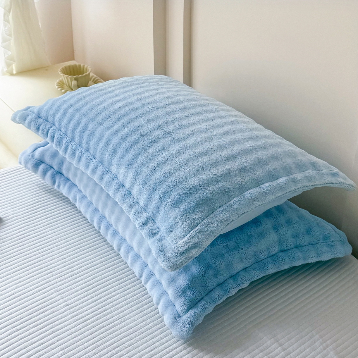 91家纺网 家纺一手货源 找家纺 （总）莉迪娅 2026新款高克重牛奶绒纯色枕套