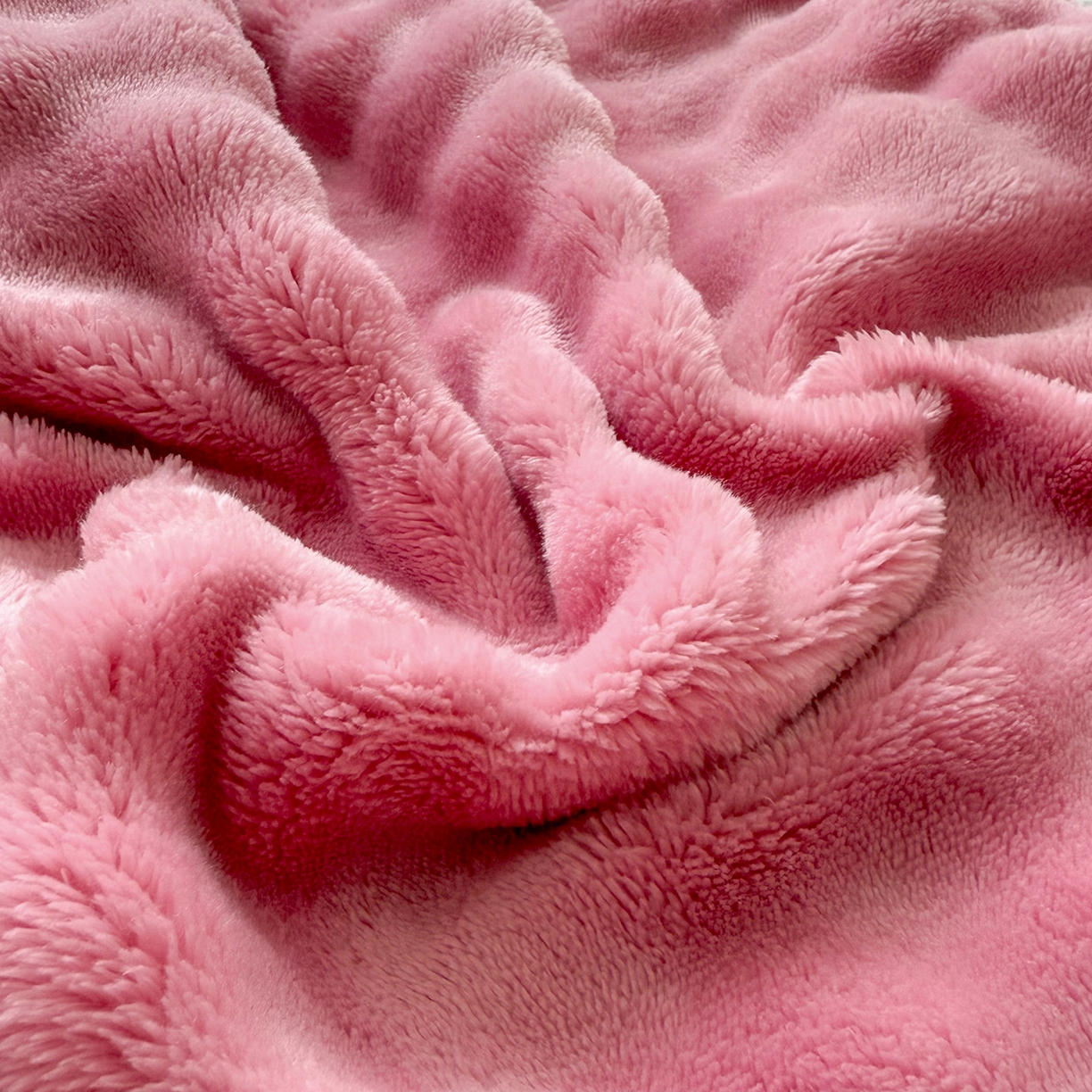 91家纺网 家纺一手货源 找家纺 莉迪娅 2026新款高克重牛奶绒纯色枕套 梅红