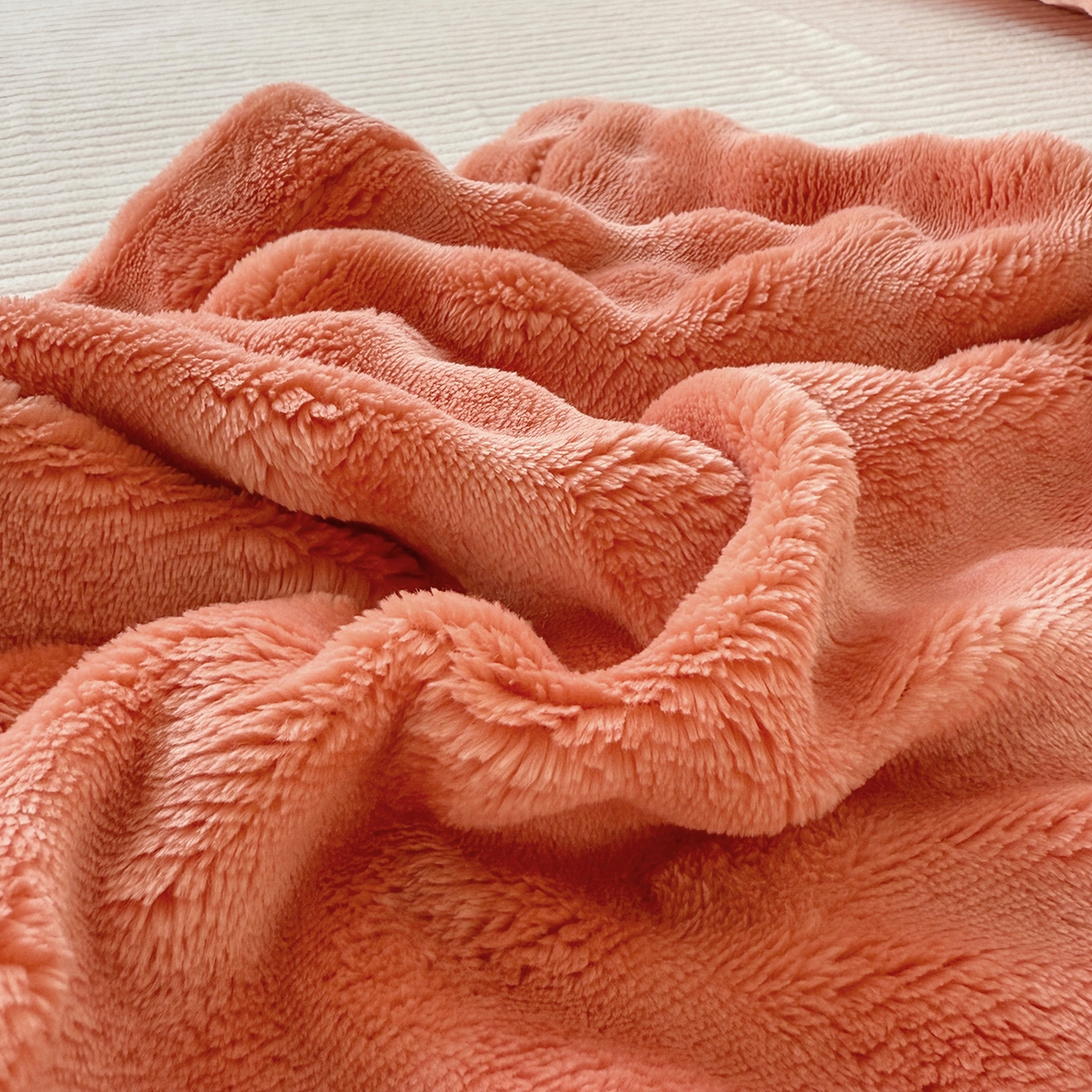 91家纺网 家纺一手货源 找家纺 莉迪娅 2026新款高克重牛奶绒纯色枕套 浅橘