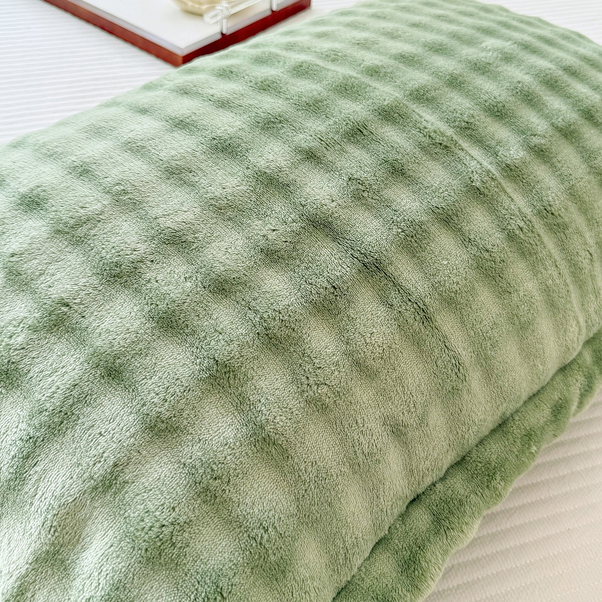 91家纺网 家纺一手货源 找家纺 莉迪娅 2026新款高克重牛奶绒纯色枕套 茶绿