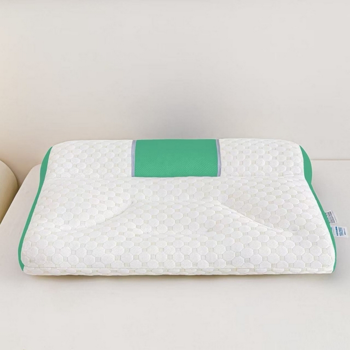 91家纺网 家纺一手货源 找家纺 莉迪娅 2026新款升级款牵引枕头Spa水立方分区护颈枕头枕芯 绿色