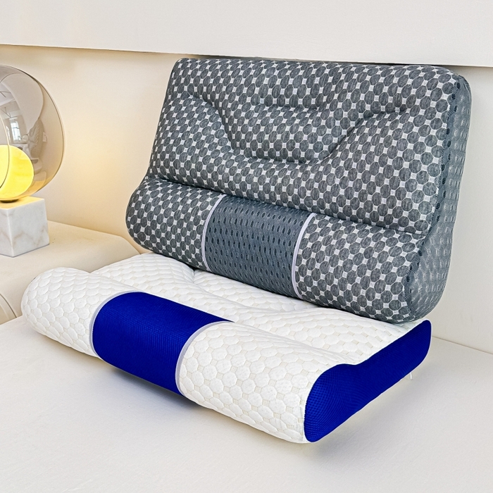 91家纺网 家纺一手货源 找家纺 莉迪娅 2026新款升级款牵引枕头Spa水立方分区护颈枕头枕芯 组合图