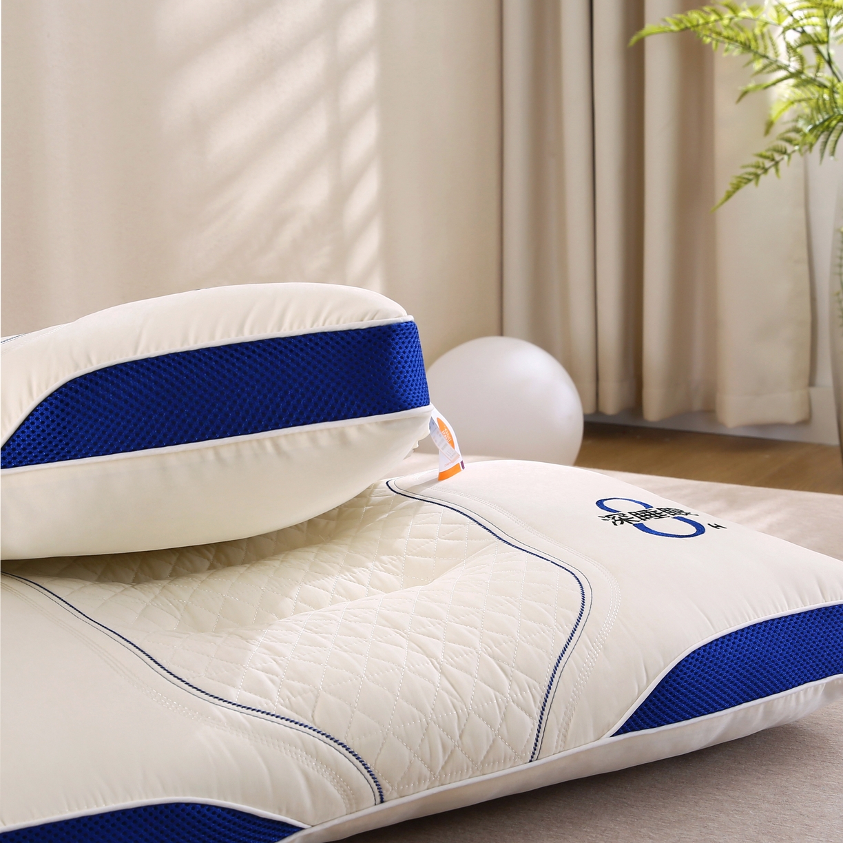 91家纺网 家纺一手货源 找家纺 （总）莉迪娅 2026新款8小时立体深睡眠刺绣护颈枕枕头枕芯