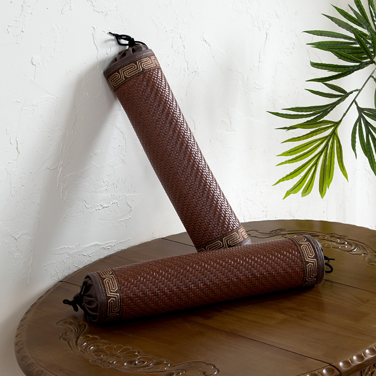 91家纺网 家纺一手货源 找家纺 （总）莉迪娅 2026新款pe藤圆柱颈椎枕 枕头枕芯