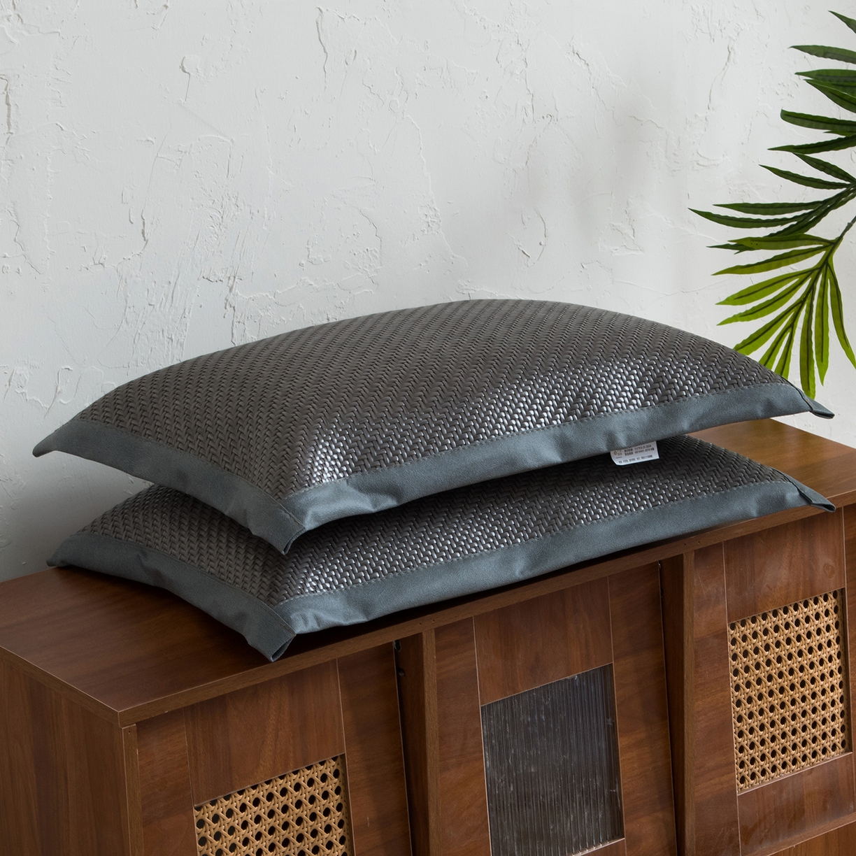 91家纺网 家纺一手货源 找家纺 莉迪娅 2026新款PE冷感夏凉荞麦枕枕头枕芯 pe方角枕灰