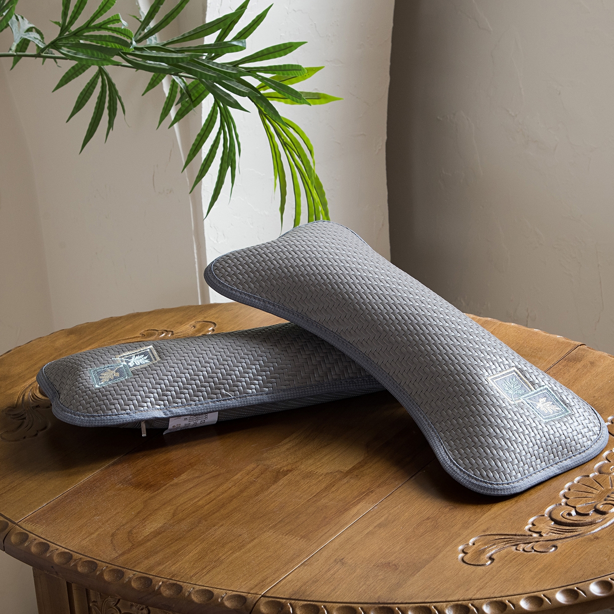 莉迪娅 2026新款pe高分子凉感荞麦枕枕头枕芯 pe枫叶颈椎枕灰